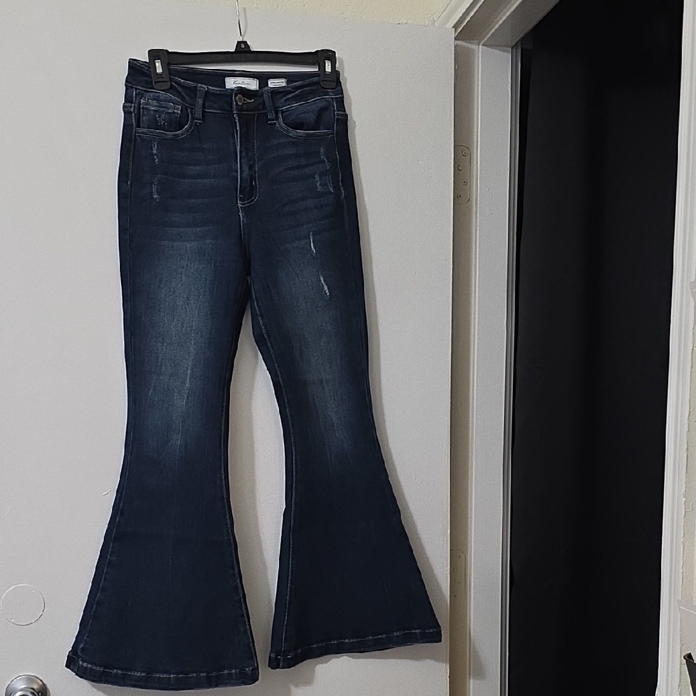 Signature KanCan Dark Blue Super Flare Jeans 26P